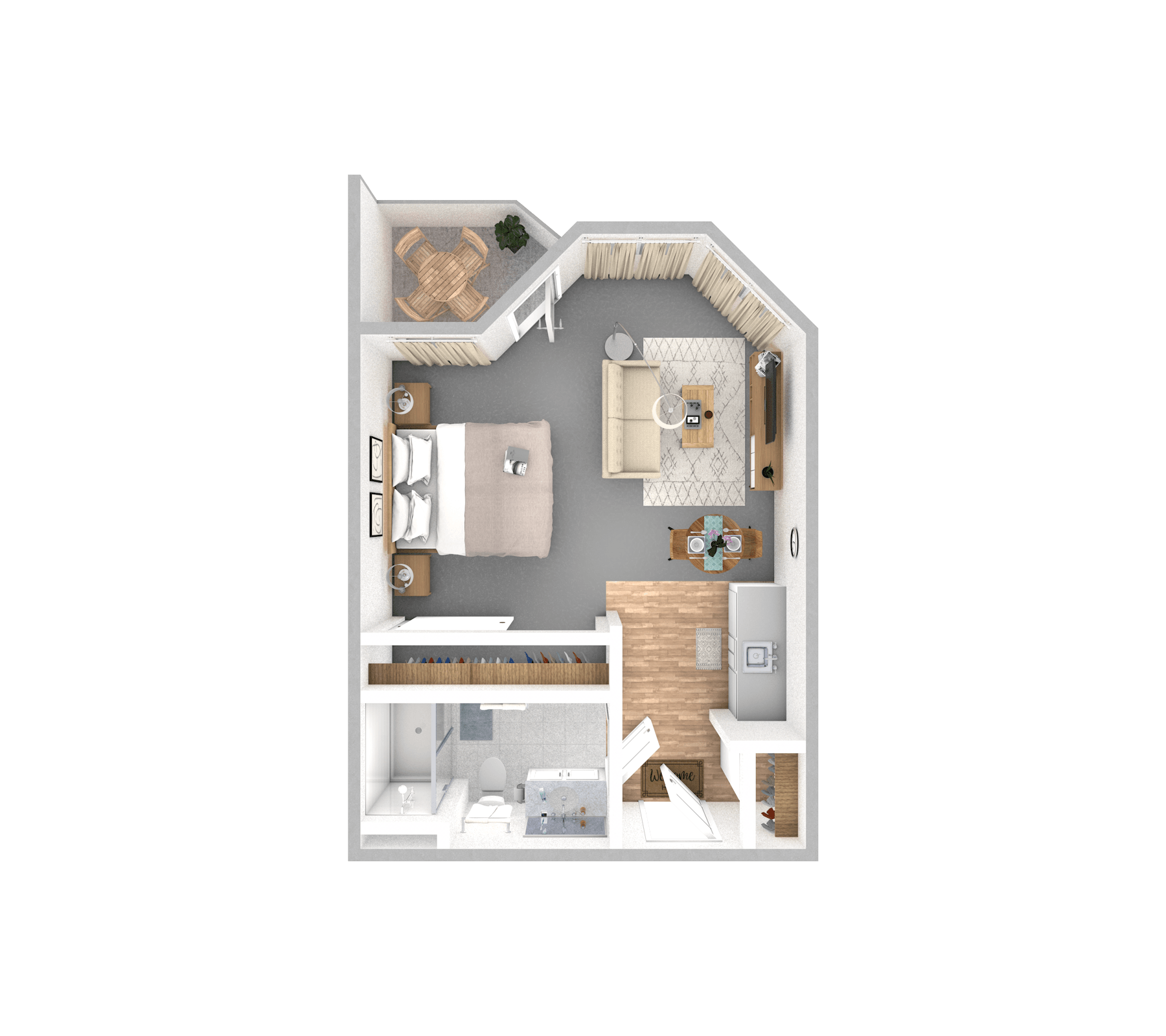 Oak floor plan
