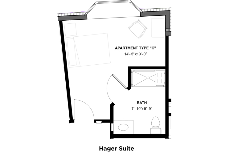 Hager Suite floor plan
